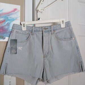 High waisted jean shorts